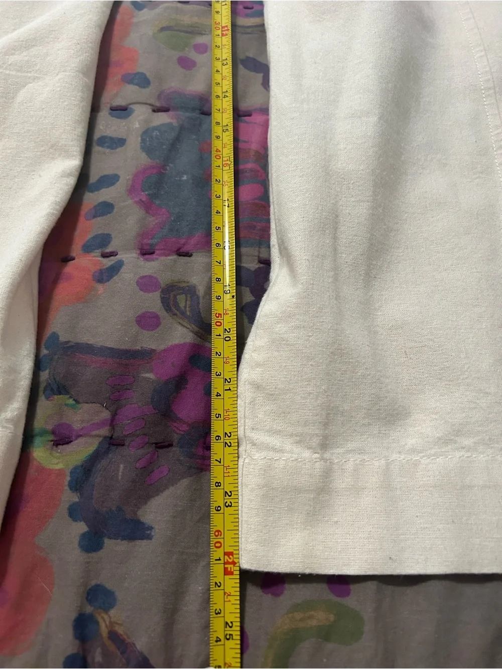 Unique High-Rise Wide Leg Harem Cream Pants w/Tie Waist and Welt Pockets